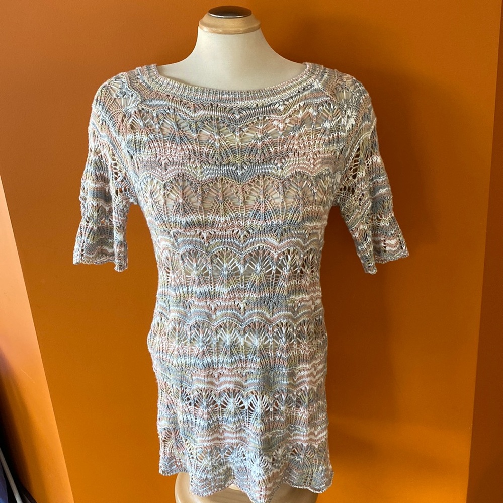 Westport knit sweater in pastel colors. Size extra small.